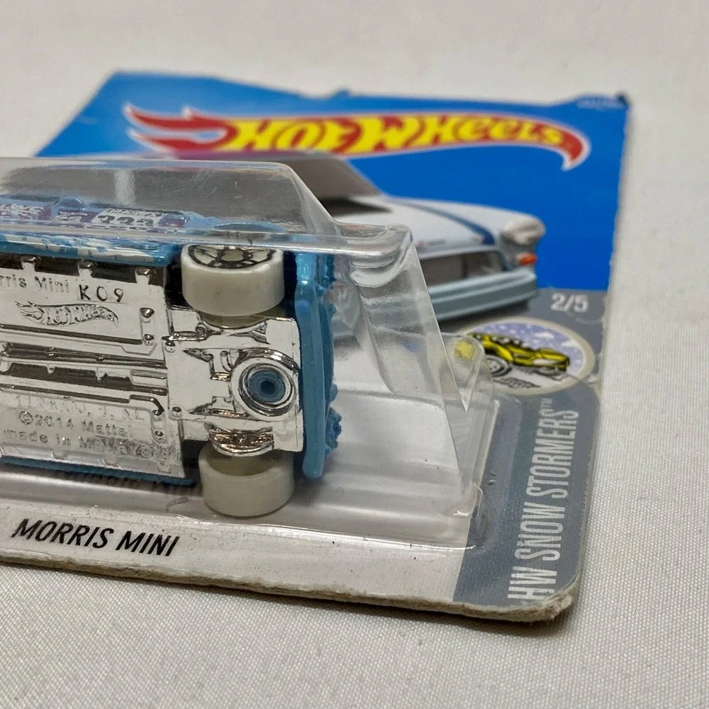 Hot Wheels Mini Morris 231/365 Light Blue HW Snow Stormers 2/5 Die-cast 1:64 Car